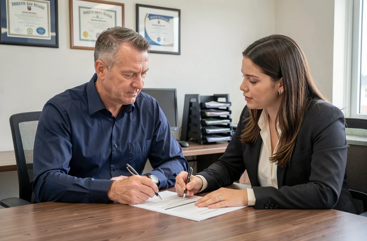 Consultation avec un conseiller pour obtenir des aides au paiement d'une maison de retraite