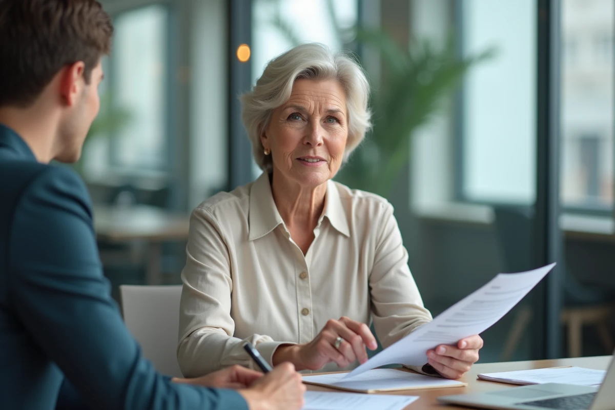 Femme consultante discutant avec un conseiller financier